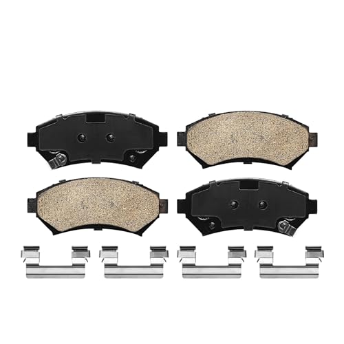 Image of Detroit Axle - Brake Pads for Chevrolet Impala Monte Carlo Venture Buick Regal Century Olds Intrigue Silhouette Pontiac Grand Prix Montana Ceramic Brake Pads Front & Rear Replacement