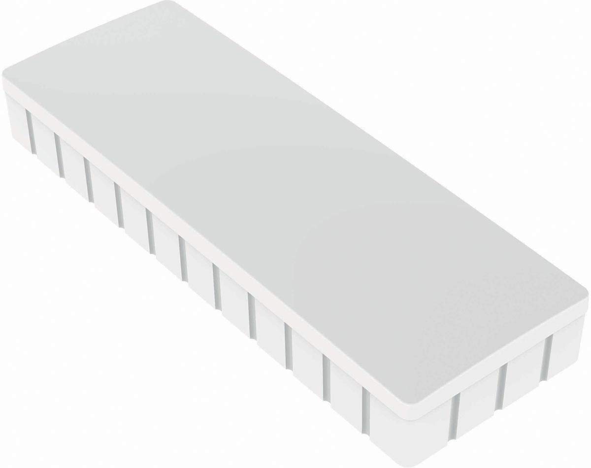 MAUL MAULsolid Magnets, 54 x 19 mm (Pack of 10), Mini Magnets Made of Plastic with 1 kg Adhesive Force, Strong Magnets for Whiteboard and Magnetic Board, Ideal for Office, Home Office and Workshop,