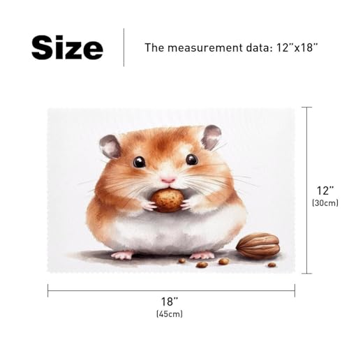 Set de table lavable hamster pour protéger la table des plats