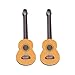 Healifty Base Guitar 2PCS Wooden Miniature Guitar Dollhouse Mini Musical Instrument Photo Props Doll House Model Home Decoration