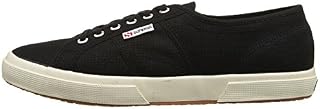 Superga Womens Classic Cotu Canvas Low Top Retro Plimsoll Trainers - Black - 6.5