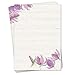 Produktbild Briefpapier Set Blume Tulpe Motiv I 50 Blatt 90 g/m² DIN A4 I stilvolles Schreibpapier vielseitig verwendbar lila beige I Geburtstag Urkunde Speisekarte I dv018
