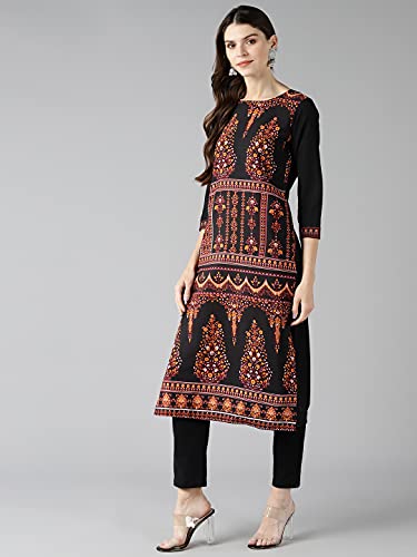 Image of Vaamsi Women's Polyester Regular Kurta