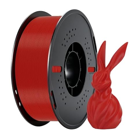 Kingroon PLA Filament 1.75mm for 3D Printer, Filament 3D Printing Materials, 1KG 3D Filament Dimensional Accuracy ±0,02mm,3D Printer Filament PLA with Spool Wound Neatly, Red