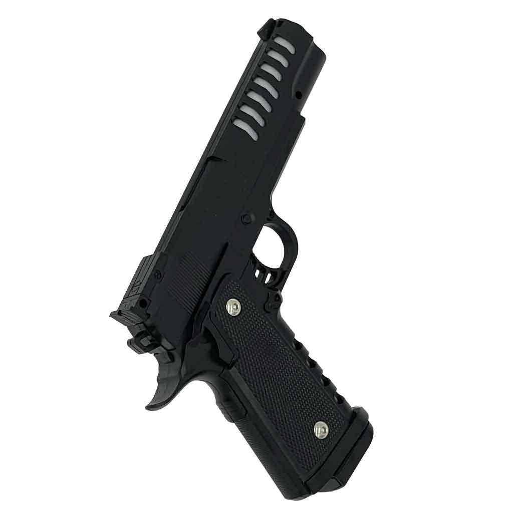 Saigo Hi-capa SG00060 Pistola Airsoft-Modello a Molla-Fuoco Manuale/Colpo per Colpo-Colore: Nero-Potenza 0,3 Joule