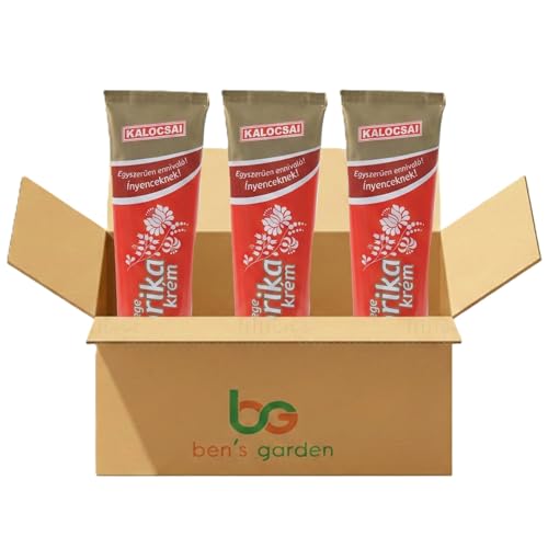 Kalocsai Ungarische Paprikacreme Mild (3x160g) Tube – Original Edes Paprikapaste (g.U.) | Milde Würzpaste aus Kalocsa – Ohne Farbstoffe | Praktisch für Gulasch, Saucen & Verfeinern