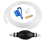 Wadoy Gas Siphon Hose Gasoline/Fuel /Liquid/Water Transfer,Siphon Hand Pump (9ft Hose)