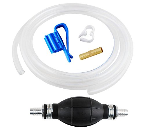 wadoy Gas Siphon Pump for Gasoline/Fuel/Liquid/Water Transfer,Siphon Hand Pump (9ft Hose)