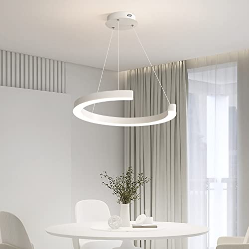 Chandelier droplight LED 52W FXICE suspendu en métal et acrylique avec 1 anneau lumineux