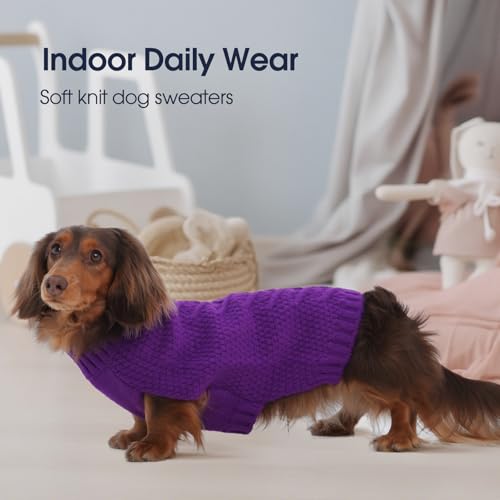 IECOii Purple Extra Large Dog Sweater, Warm Winter Coat for Large Dogs, Knitwear, Doberman, Great Dane, 4XL by IECOii - Image 5