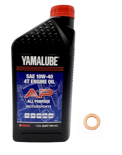 Image of Yamaha YZ 65 / YZ 80 /YZ 85 (1998-2026) Zinger all Models Crank /Transmisison Oil Kit Yamaha Part# LUB-10W40-AP-12, Crush Washer Part# 90430-08119-00