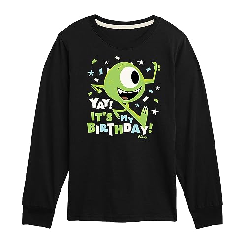 Disney Monsters Inc - Mike Yay It's My Birthday - Toddler & Youth Long Sleeve Graphic T-Shirt