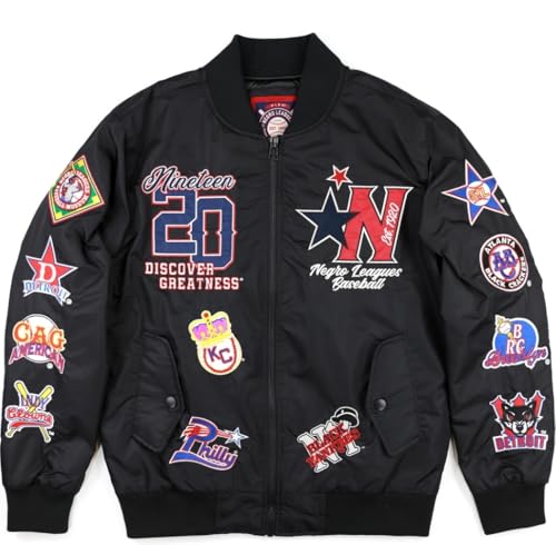 Big Boy Negro Leagues Commemorative S10 Mens Bomber Jacket [Black] - ID#68561-15-207-0-0