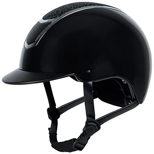 Casque d'équitation ajustable avec aération optimale Cervin Sparkle noir
