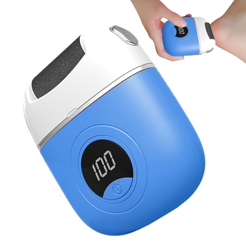 Blue Grattoir électrique pour pieds et semelles - Pour semelles - Ponceuse automatique au talon avec 3 têtes de ponçage pour orteils, talons, côtés des...