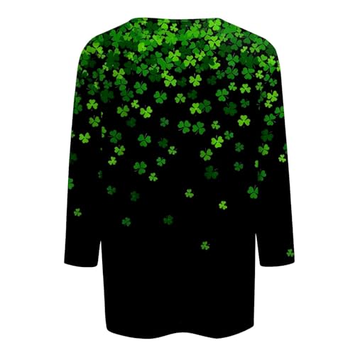 St Patricks Day Shirt for Women, 3/4 Sleeve Green Irish Shamrock T-Shirt Cute Graphic Tees 2024 3 St Patricks Day Shirt for Women, 3/4 Sleeve Green Irish Shamrock T-Shirt Cute Graphic Tees 2024 - Image 2