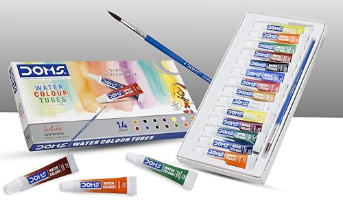 Image of Doms Water Colour Tube | 14 Shades | Deeply Rich and Vibrant Pigment | Quick Drying