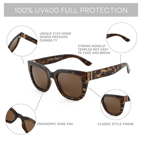 Fashion Polarized Sunglasses for Women Uv400 Protection Shade Ladies Cat Eye Sun Glasses3