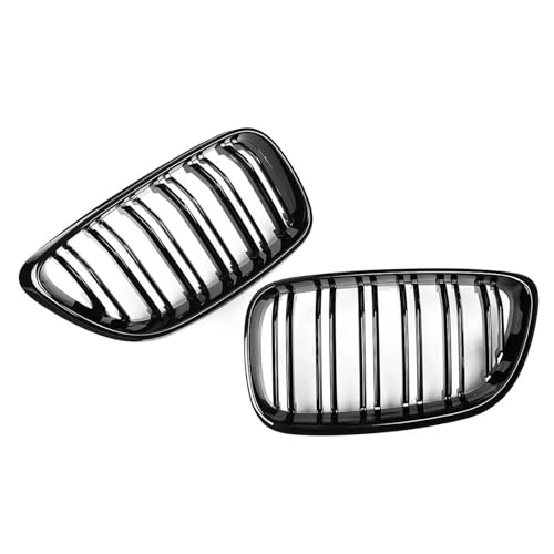 Rejilla delantera negro brillante de doble línea, estilo carreras para M2 F87 y F22