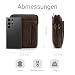 ekavale Umhängetasche Herren aus Leder - Stylische Schultertasche Herren Vintage - Messenger-Bag für Männer, für Alltag, Arbeit Robuste kleine Herrentasche (Wood)
