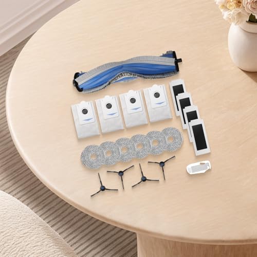 Honseadek Roboter-Staubsauger-Zubehör-Set Ersatz für T30S/T30S ProVacuum,Hauptbürste, Seitenbürsten, Filter, Wischtücher, Staubbeutel für Heimböden – Bild 6