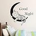 YINSHENG Adesivi murali Anime Cartone Animato buonanotte Luna e Piccola Tigre Adesivi murali Vinile Decorazioni per la casa cameretta per Bambini Decalcomanie murali Carta da para 57x57cm