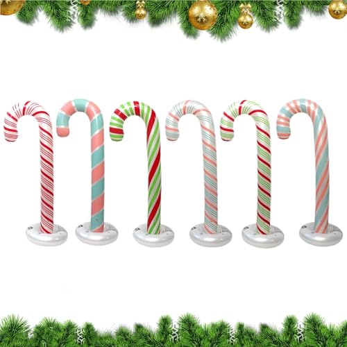 Aufblasbare Weihnachts-Angelrute, 1,30 m, 6 Stück, aufblasbare Ruten...