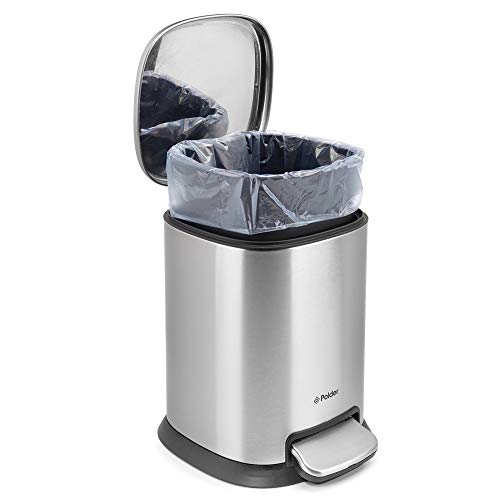 Caneca de basura rectangular acero inoxidable 5 litros miniatura 5