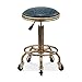 ZXZXZX Retro Giratorio Taburete Silla Redondo de Cuero de PU con 5 Ruedas Taburete de Bar Ajustable en Altura 19.7-25.2in Girar 360 ° Hidráulico Taburete de Trabajo Oficina Masaje SPA