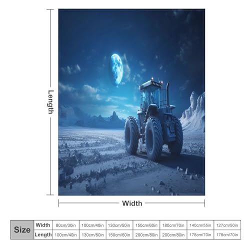 Couverture tracteur flannel douce pour réchauffer un canapé froid