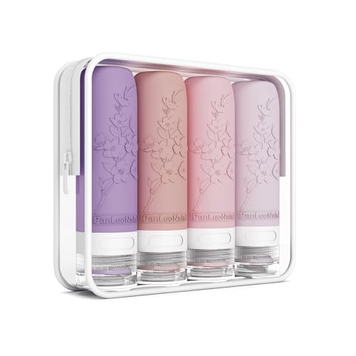 Silicone Travel Bottles for Toiletries, TSA Approved Leak-Proof Toiletry Containers for Airplane & Vacation