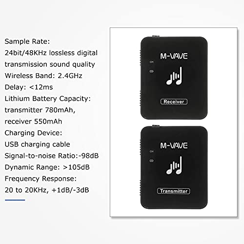 Rooko WP-10 2,4 GHz fone de ouvido sem fio Bluetooth transmissor e receptor recarregável
