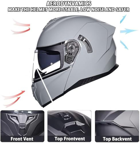 Casque moto modulable Bluetooth XXL pour scooter et chopper - 7