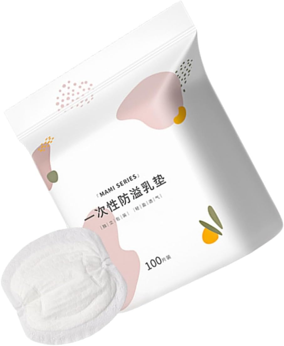 Yardwe 100pcs Disposable Breastfeeding Nursing Pads for Mothers Leakproof and Comfortable Breast Pads with Embossed Waterproof Breathable Base Film Soft Non-Woven Fabric Maternity