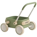 Kidpop PULA Push & Pull Walker Wagon，Baby Walker with Wheels,Toddler balance Wagon for First Learner Baby Boys/Girls Toys, 7 months–3 years Year Old Birthday Gifts (Green)