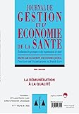 La remuneration a la qualite-jges 4-2020: 4 journal de gestion et d'economie de la sante vol38 n°4-2020