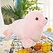 LDBJY Muñeca de Foca león Marino de Peluche de Juguete Almohada muñeca para niños 23 cm Rosa