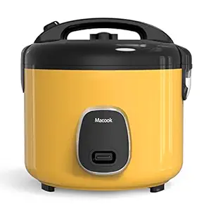 Macook 2.8 Litres Smart Rice Cooker 24 Cup Cooked,Stainless Steel Led Electric Rice Cooker,With Steamer Aluminium Cooking Pot,Cooking Plate,One-Touch Operation&Keep Warm Function,Yellow,2.8 Liter
