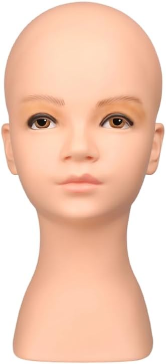 Kids Mannequin Head for Hats Display, Headphones & Mask – 20.8 Inch Realistic Child Head Model with Stable Base, for Wig, Cap, Glasses Show