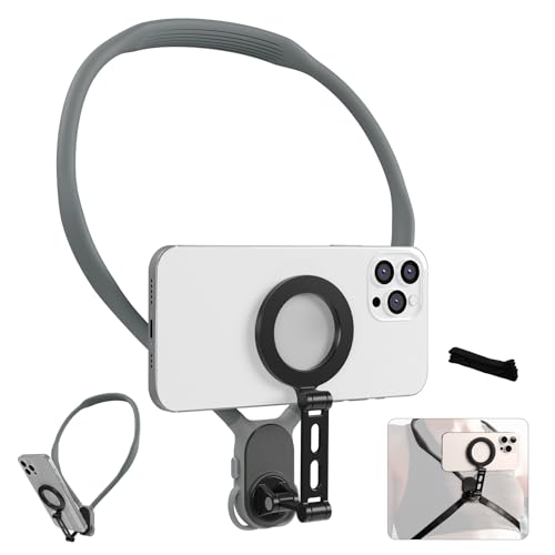 Support de cou de téléphone magnétique AFAITH anti-secousse pour éliminer les vidéos floues