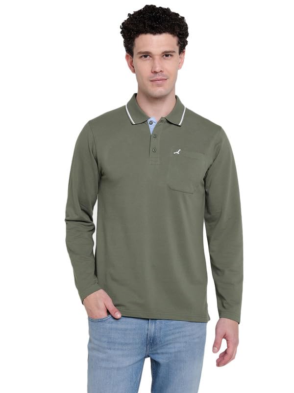 Full Sleeves Polo Collar T-Shirt with Pocket for Men