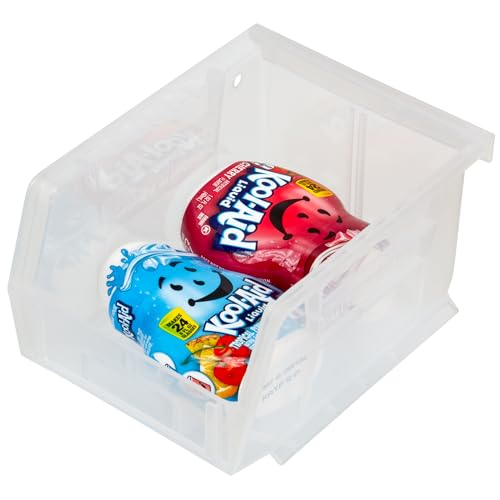 Image of Akro-Mils 30210 AkroBins Plastic Storage Bins,Space-Saving Stackable Bins for Garage,Pantry,Craft Organization,5-Inch x 4-Inch x 3-Inch,Clear,(Pack of 24)