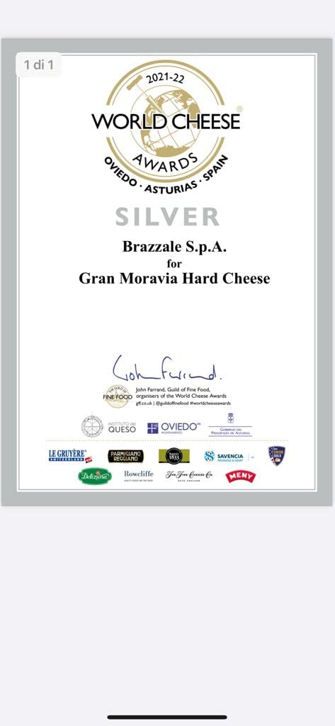 Brazzale Gran Moravia Hartkäse mind. 16 Monate gereift klimaneutral