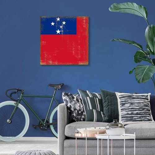 Lienzo de Samoa vintage de 20x20 para decorar un dormitorio acogedor 7