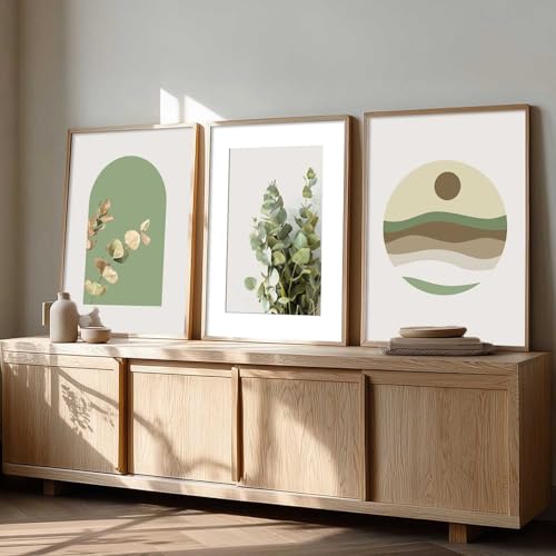 Image of HOTHOUSE Abstract Painting Wall Art Home Decoration Paintings With Frame For Living Room Bed Room Hotel Wall Decor Digital Reprint Set of 3 (13X17 inch)