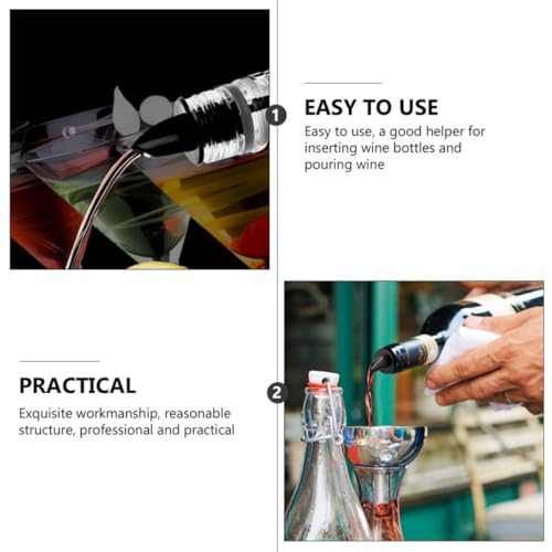 Evita manchas con los tapones vertedores de PVC angulares para botellas de vino 4
