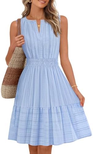 MEROKEETY Women's 2026 Summer Casual Mini Sundress Beach Vacation...