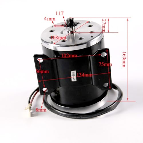 Kemblawolf 36V 800W MY1020 Brushed Motor Kit with Controller, Twist Throttle, and Key Lock Switch | 2800RPM, for E-Bikes, Go-Karts, Electric Scooters, Dune Buggies, MX350, MX400