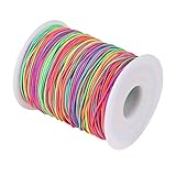 FINDIR Hilos para Hacer Pulseras 1mm Hilo Elastico Pulseras de Colores Cuerda de Abalorios 100m Cuerda Elástica para Hacer Pulseras Joyería Collar Manualidades