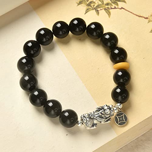 Bracelet obsidienne noire au travail pour cultiver la sérénité et le succès